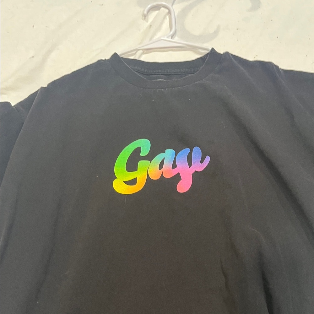 Vibrant Black Tee with Multicolor Graphic